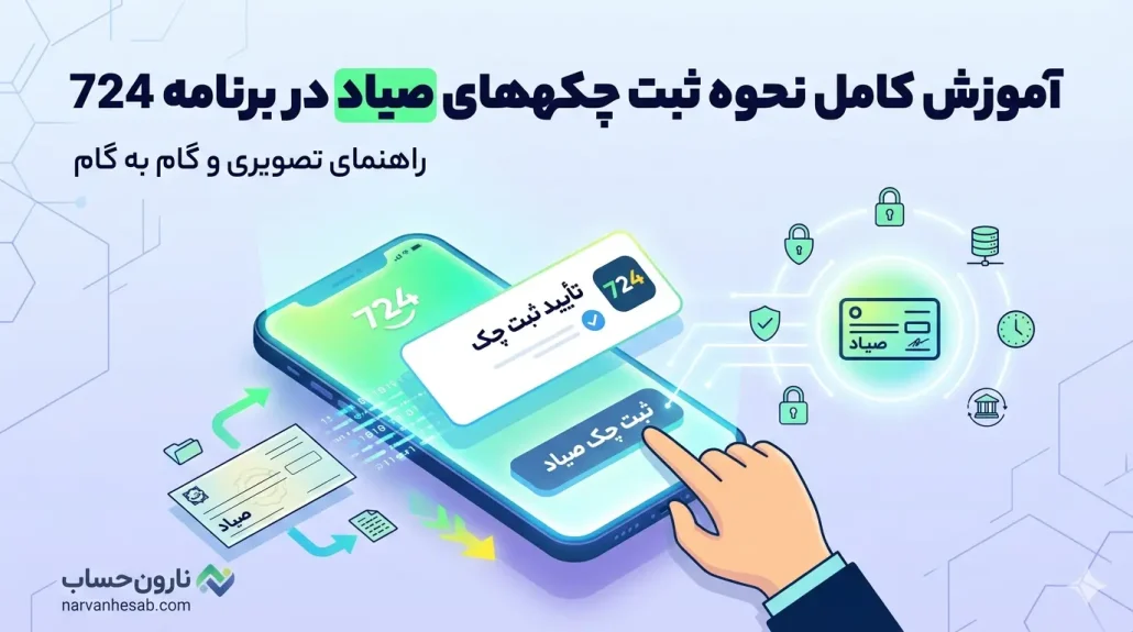 نحوه ثبت چکهای صیاد در برنامه 724 9 نحوه ثبت چکهای صیاد در برنامه 724