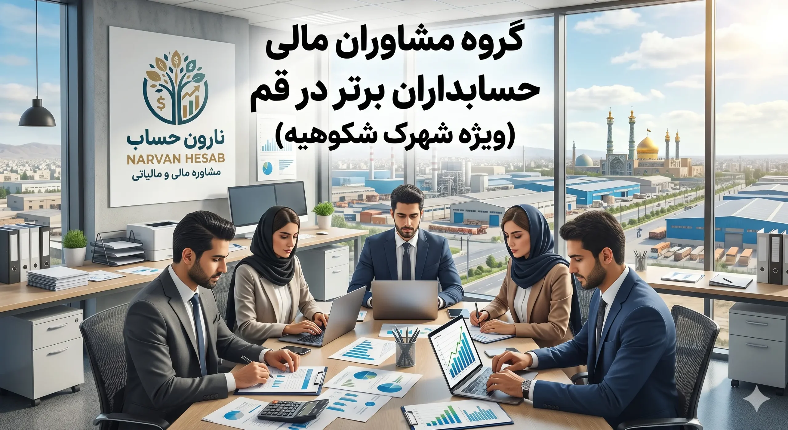 شرکت حسابداری در قم (آپدیت 1405) + بررسی خدمات مالیاتی 6 گروه مشاوران مالی حسابداران برتر در قم (ویژه شهرک شکوهیه)