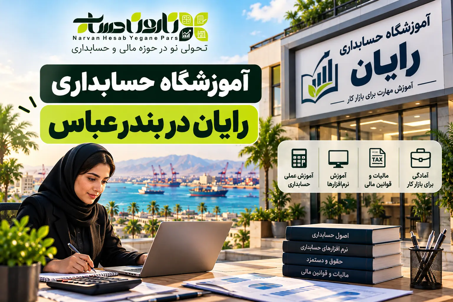 بهترین آموزشگاه حسابداری در بندرعباس ۱۴۰۵: برای ورود به بازار کار 4 آموزشگاه حسابداری رایان در بندر عباس
